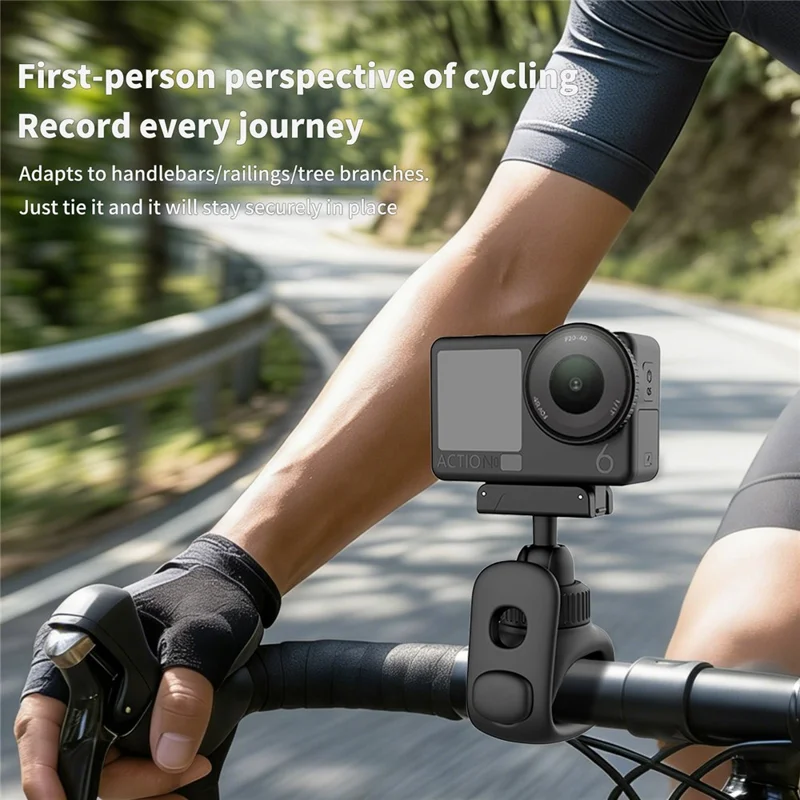 Suporte com Alça Elástica para DJI Osmo Nano / Action 6 Suporte de Câmara Ajustável em 3 Posições - Preto