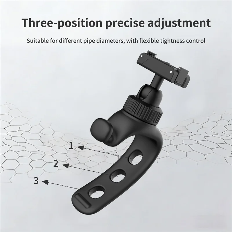 Suporte com Alça Elástica para DJI Osmo Nano / Action 6 Suporte de Câmara Ajustável em 3 Posições - Preto