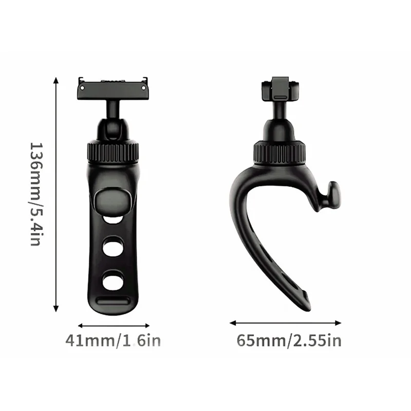 Suporte com Alça Elástica para DJI Osmo Nano / Action 6 Suporte de Câmara Ajustável em 3 Posições - Preto
