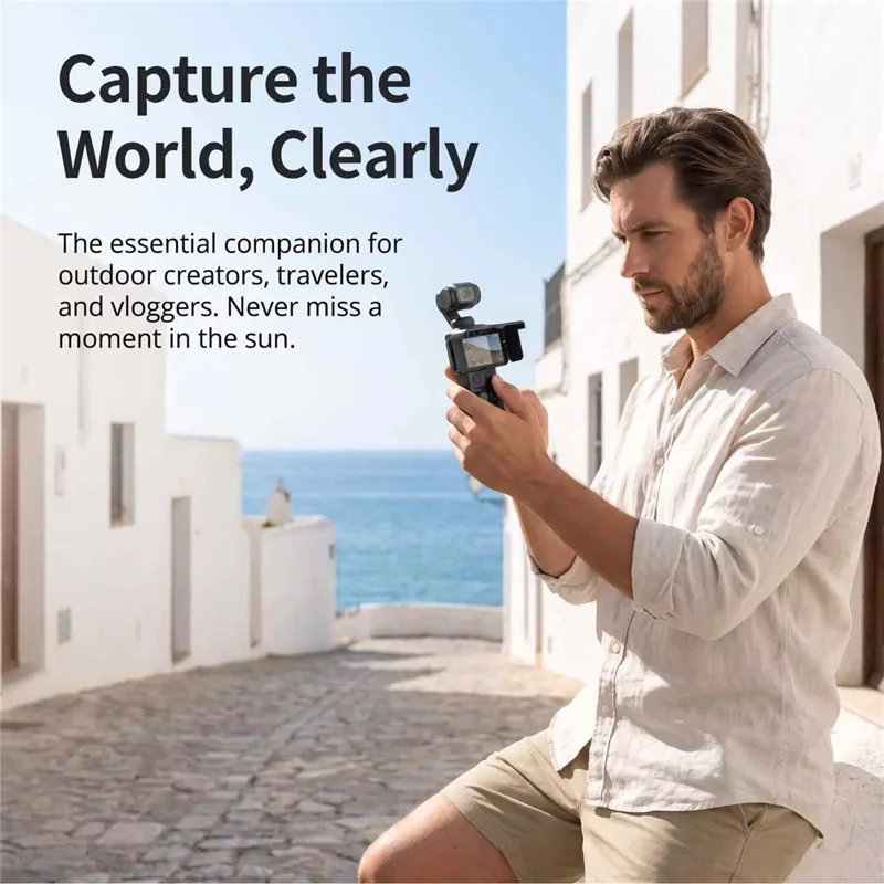 Screen Hood for DJI Osmo Pocket 4P  /  4  /  3 Anti-Glare Folding Screen Protective Cover - Black