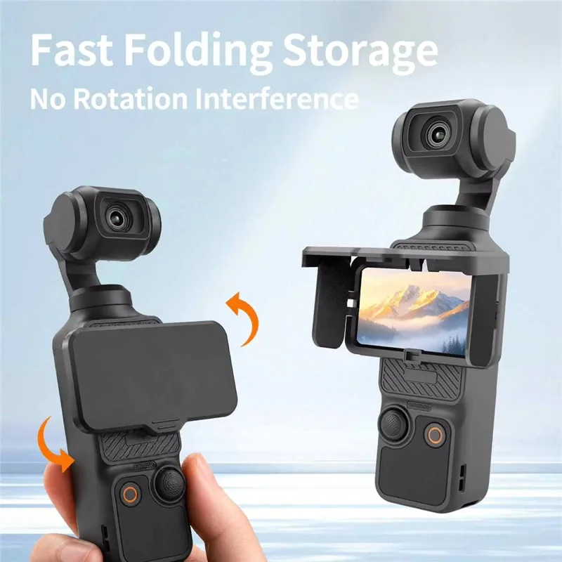 Screen Hood for DJI Osmo Pocket 4P  /  4  /  3 Anti-Glare Folding Screen Protective Cover - Black