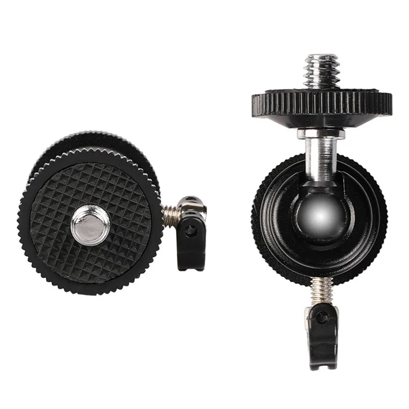 1/4" Screw Mini Hot Shoe Ball Head Flash Bracket Holder Mount for Camera Tripod