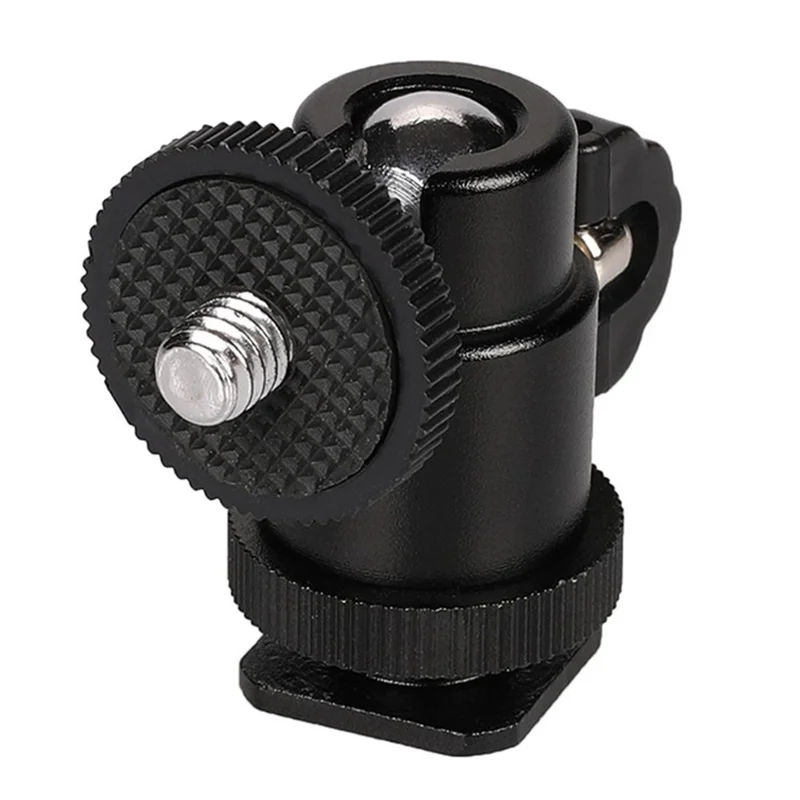 1/4" Screw Mini Hot Shoe Ball Head Flash Bracket Holder Mount for Camera Tripod