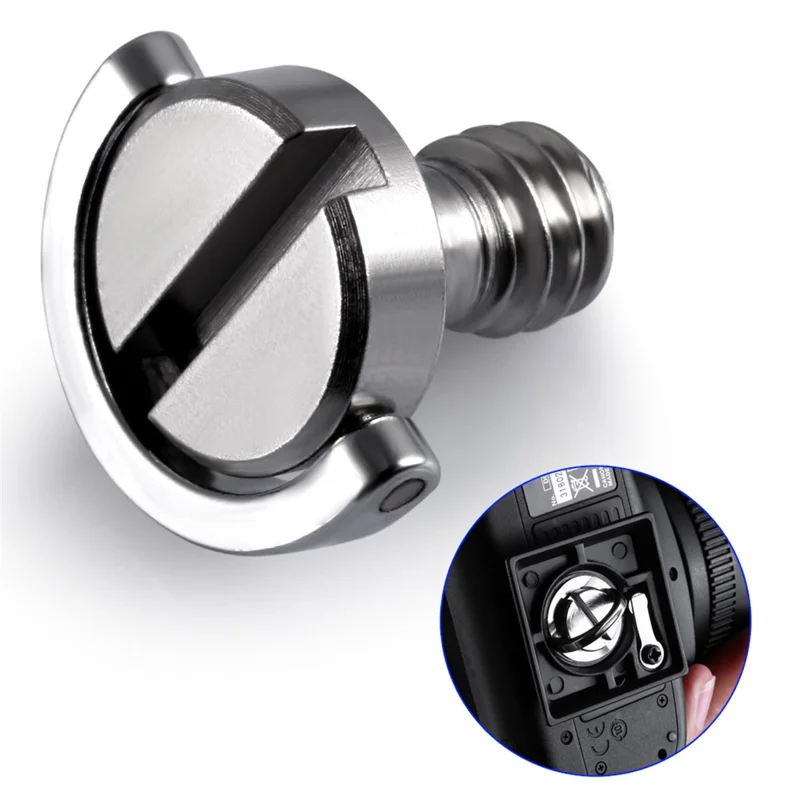 1/4 inch Camera Schroef D-Ring Adapter voor Statief Monopod Snelwisselplaat Camera Schroef