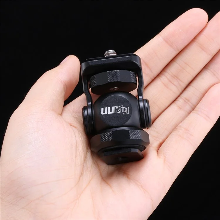 UURig R015 Vlogger Monitor Mount Adapter Cold Shoe Ballhead Monitor Bracket Mic Holder