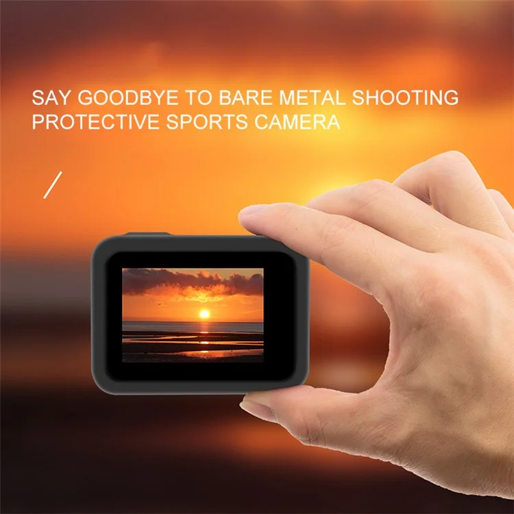 Silicone Protective Case for GoPro Hero 8 with Lanyard Action Camera Accessories - Black