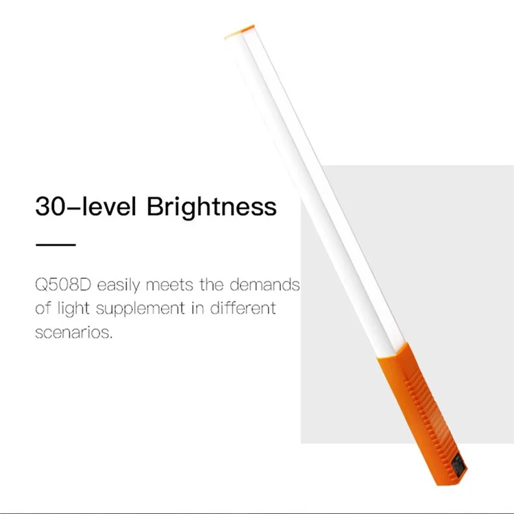 LUXCEO Q508D Portable LED Fill Light Handheld Stick Video Light Dual Color Temperature Adjustable Photography Light - Orange/White