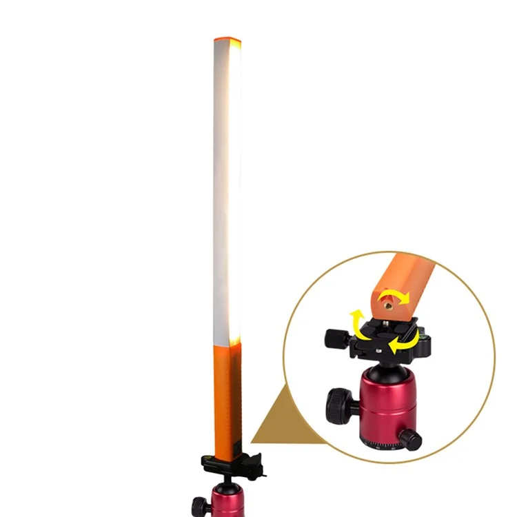 LUXCEO Q508D Portable LED Fill Light Handheld Stick Video Light Dual Color Temperature Adjustable Photography Light - Orange/White