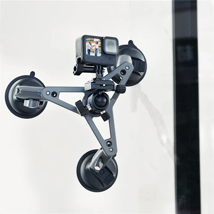 TELESIN TE-TSB-001 Three Suction Cups Action Camera Tripod Mount Bracket Holder Photography Stand for Gopro/Insta360