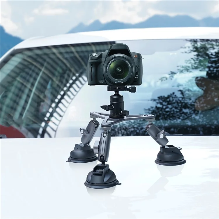 TELESIN TE-TSB-001 Three Suction Cups Action Camera Tripod Mount Bracket Holder Photography Stand for Gopro/Insta360