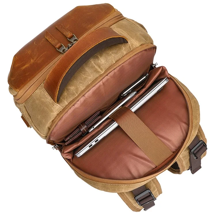 K-805 Retro Shock-absorbing Camera Camerable Sackabless Waterpronation Canvas SLR Цифровой Рюкзак Для Открытой Фотографии - Синий