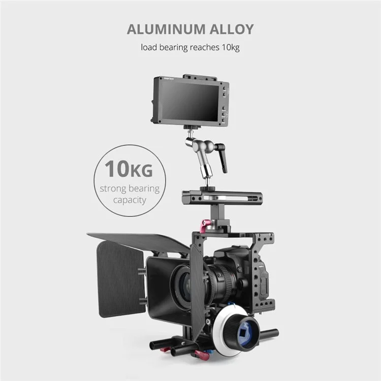 YELANGU LWSY-L7 7-inch Metal Extension Arm Mount Camera Rotating Bracket with 1/4 Adapter for DV Monitor LCD Screen