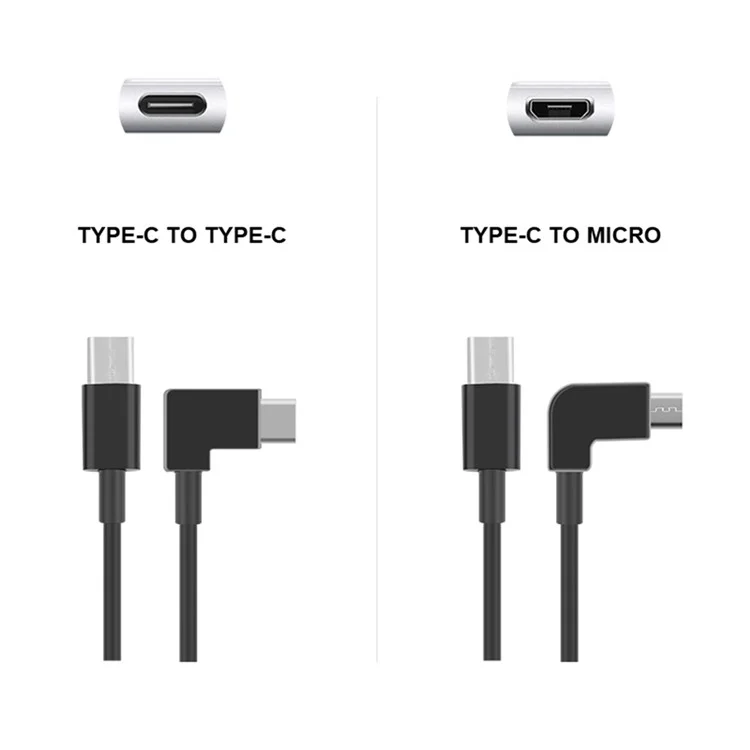 100cm Data Line Camera Direct Connection to Mobile Phone Conversion Wire Type-C to Type-C/Micro USB Cable for DJI Osmo Pocket 2 - Type-C to Micro USB