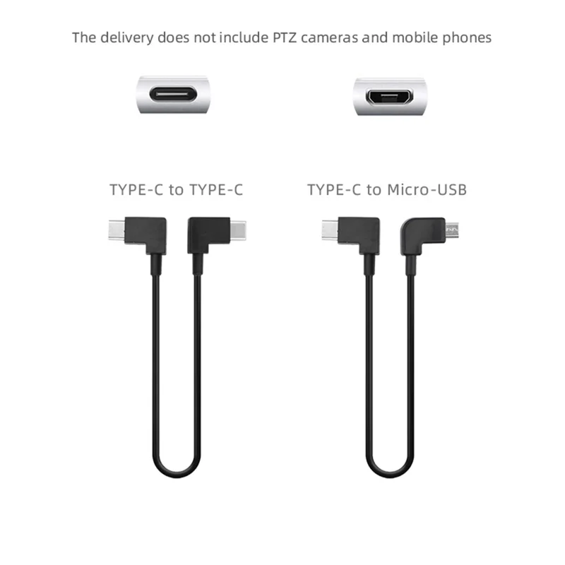 30cm Data Transfer Line Cable for DJI Osmo Pocket 2 Camera Direct Connection to Mobile Phone - Type-C to Micro USB