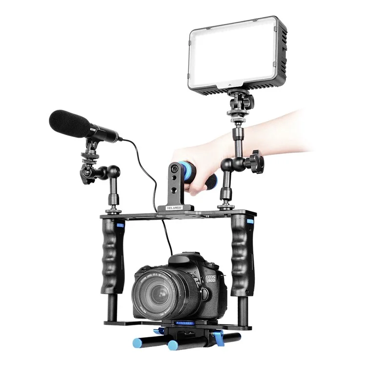 YELANGU C2 SLR Metal Crame Cage Camera Equipment Kit Agcuber Absorber Dubilisation Pour la Fabrication de Micro-films