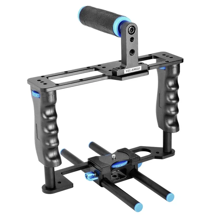 YELANGU C2 SLR Metal Crame Cage Camera Equipment Kit Agcuber Absorber Dubilisation Pour la Fabrication de Micro-films