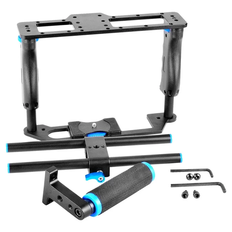 YELANGU C2 SLR Metal Crame Cage Camera Equipment Kit Agcuber Absorber Dubilisation Pour la Fabrication de Micro-films