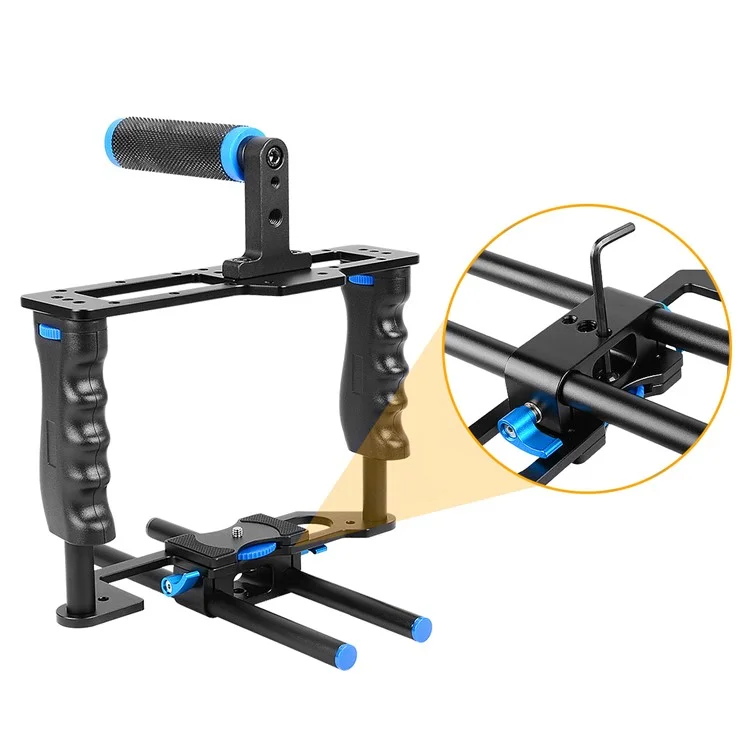 YELANGU C2 SLR Metal Crame Cage Camera Equipment Kit Agcuber Absorber Dubilisation Pour la Fabrication de Micro-films