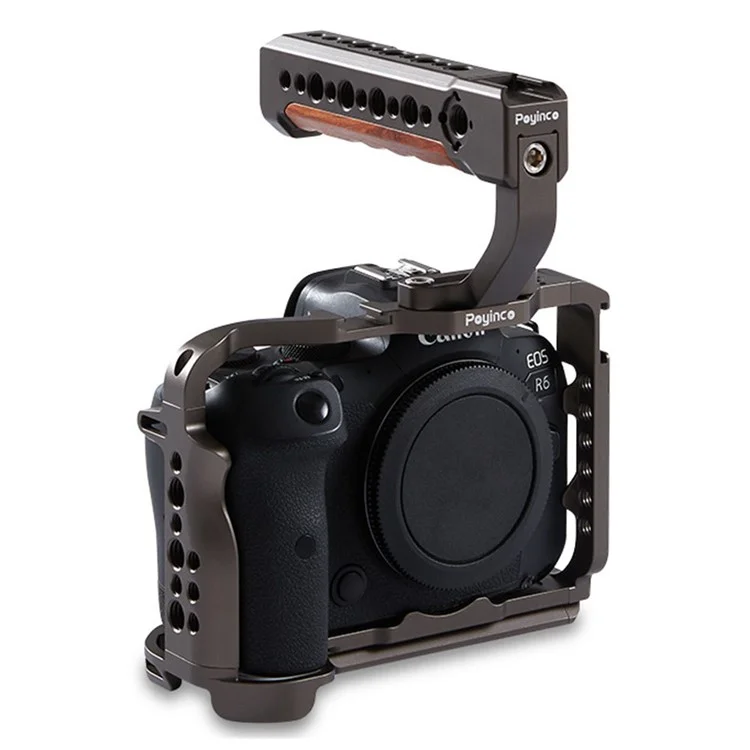 POYINCO JN-001 Camera Top Handle Grip with Cold Shoe Mount Adjustable Camera Handle for Digital DSLR Video Camera Cage - Bronze