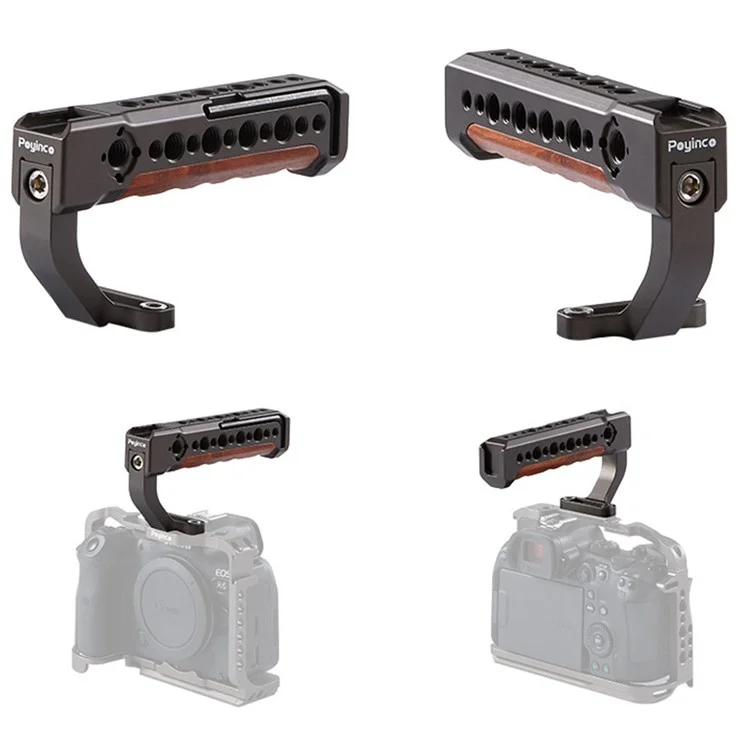 POYINCO JN-001 Camera Top Handle Grip with Cold Shoe Mount Adjustable Camera Handle for Digital DSLR Video Camera Cage - Bronze