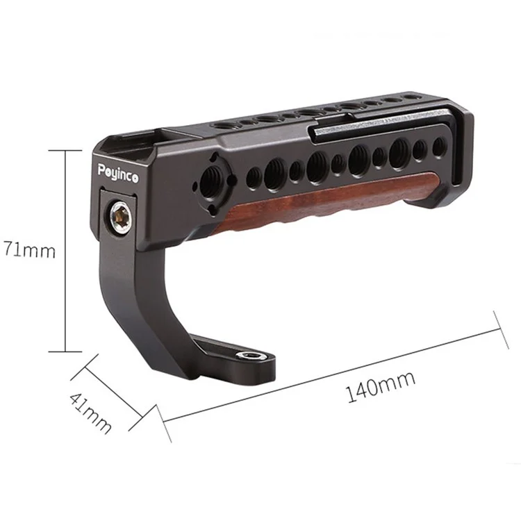 POYINCO JN-001 Camera Top Handle Grip with Cold Shoe Mount Adjustable Camera Handle for Digital DSLR Video Camera Cage - Bronze