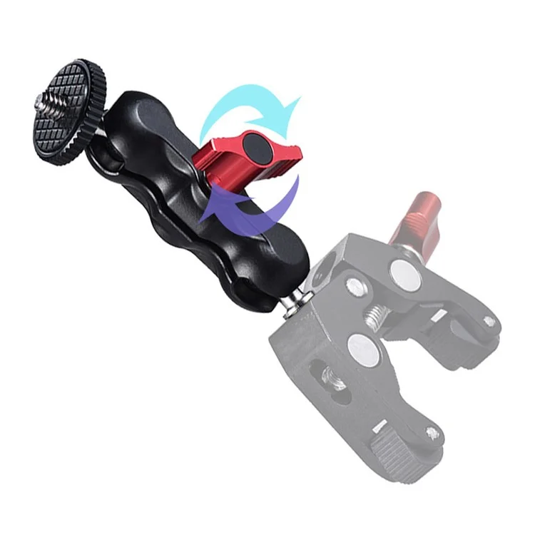 POYINCO PY-093 Anti-slip Camera Clamp Mount Monitor 360-degree Ball Head Magic Arm with Screw Adapter for DSLR/LED Lights