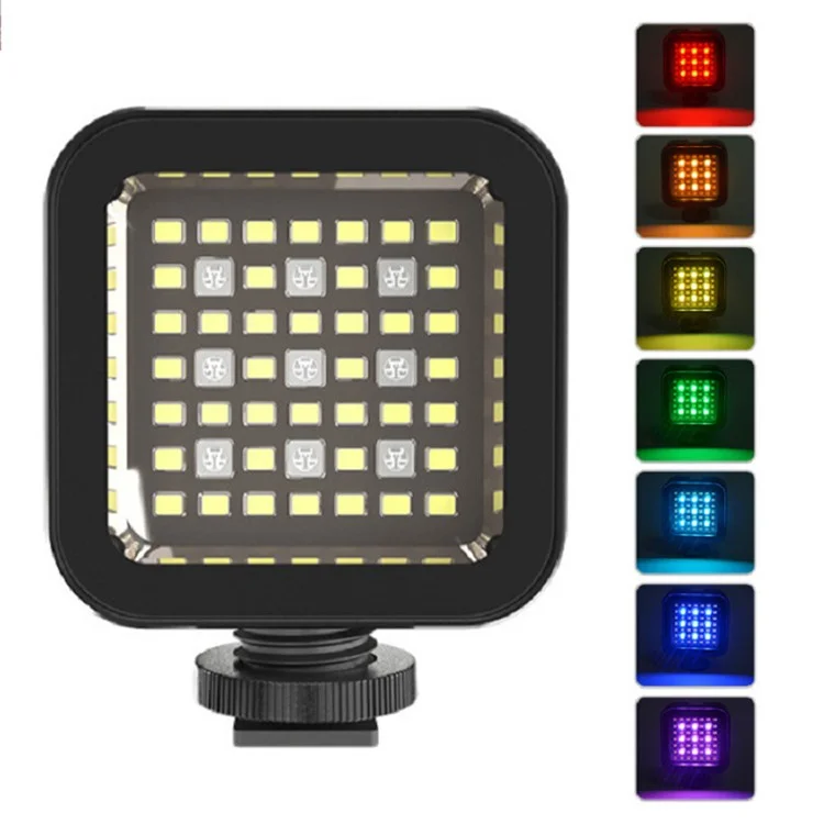 Подводный светодиодный видео мини-светильник ST-49W Waterproof RGB для ночного наполнения света для камеры GoPro