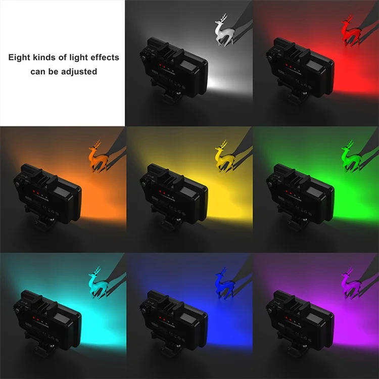 SL-20 Waterproof RGB Luz de Relleno 8 Modos LED Video Light Para Bucear Para GoPro Sargo Xiaoyi