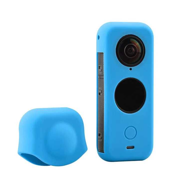Camera Body Sleeve Cover Anti-scratch Silicone Lens Cover Sleeve for Insta360 ONE X2 Camera - Blue