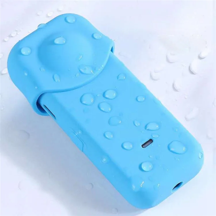 Camera Body Sleeve Cover Anti-scratch Silicone Lens Cover Sleeve for Insta360 ONE X2 Camera - Blue