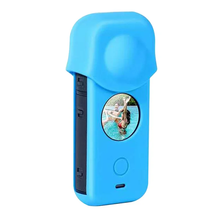 Camera Body Sleeve Cover Anti-scratch Silicone Lens Cover Sleeve for Insta360 ONE X2 Camera - Blue