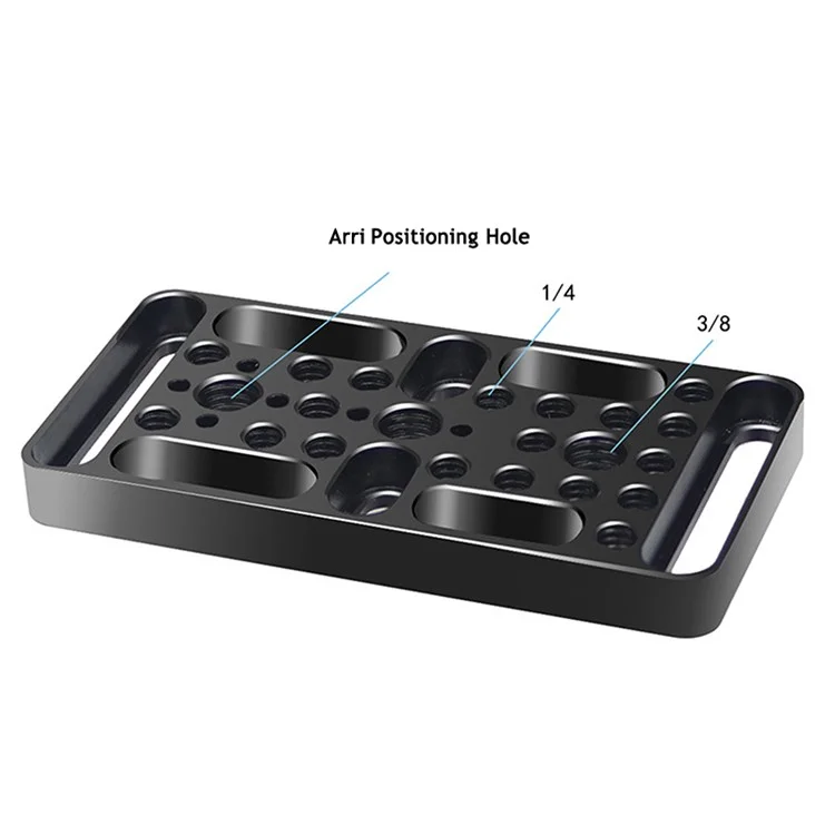 ZS45192-E1 Multifunction Camera Expansion Cheese Plate Mount Board 1/4 3/8 Hole Switching Plate Photography Accessories