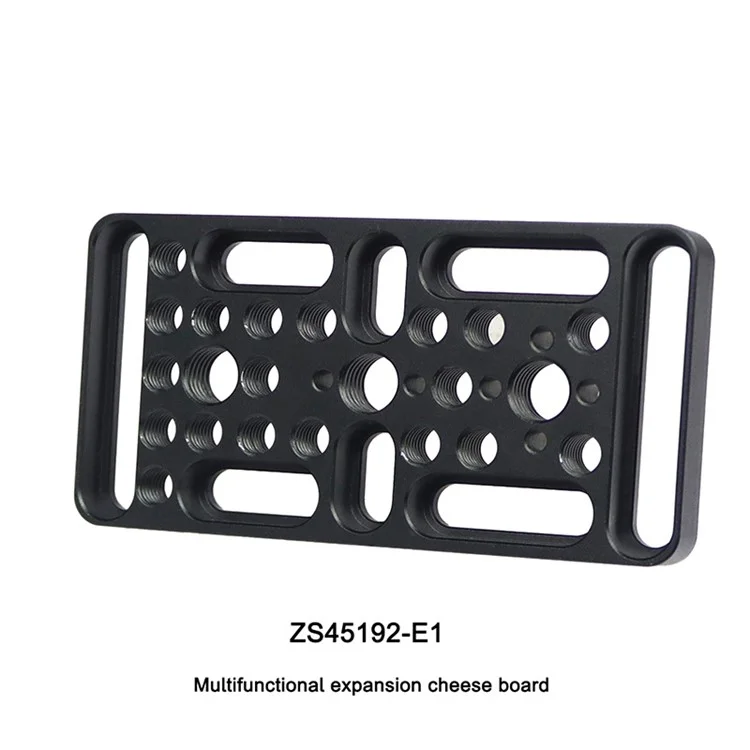 ZS45192-E1 Multifunction Camera Expansion Cheese Plate Mount Board 1/4 3/8 Hole Switching Plate Photography Accessories