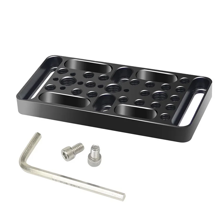 ZS45192-E1 Multifunction Camera Expansion Cheese Plate Mount Board 1/4 3/8 Hole Switching Plate Photography Accessories