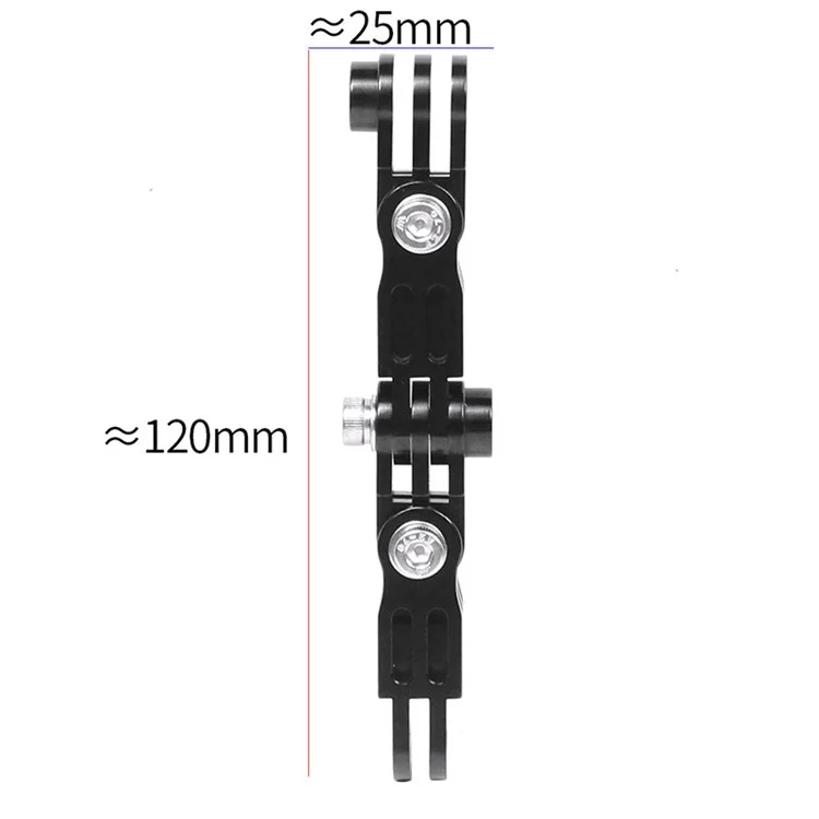 F40942 For Gopro Hero 10/9 Insta360 One X2 Action Camera Three-way Adjustable Arm Adapter Multi-angle Rotating Connector Converter