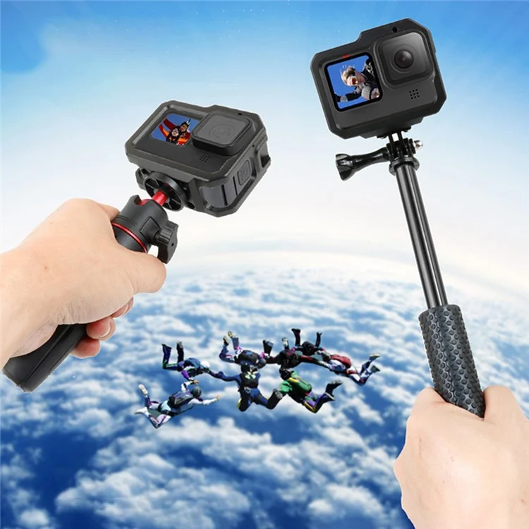 KF41279 Anti-Shake Aluminum Alloy Camera Protection Case Cage for GoPro Hero 9 / 10 / 11 / 12 / 13 with Adapter Loop
