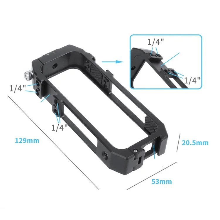 KF42730 for Insta360 ONE X2 Aluminum Alloy Cage Panoramic Camera Protective Frame Case