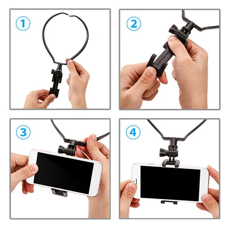 CN-89 Neck Mount Stand for GoPro Hero 10/9/8 Action Camera Phone Neck Strap Bracket