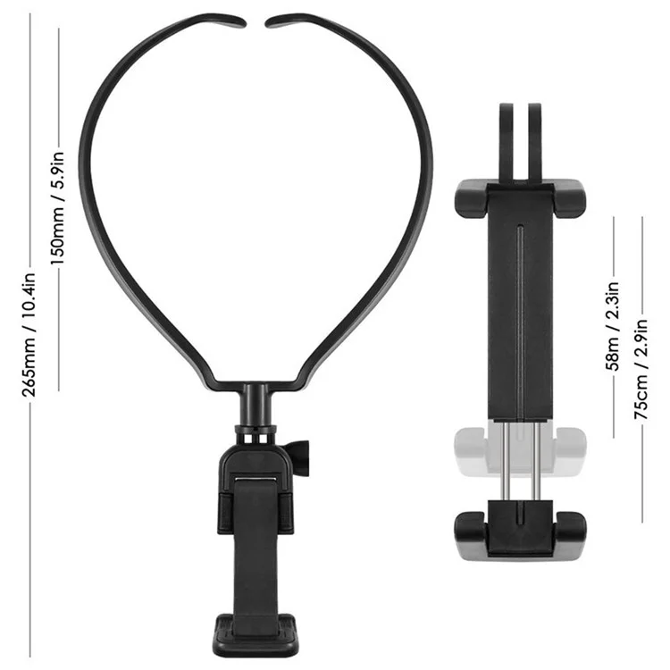 CN-89 Neck Mount Stand for GoPro Hero 10/9/8 Action Camera Phone Neck Strap Bracket
