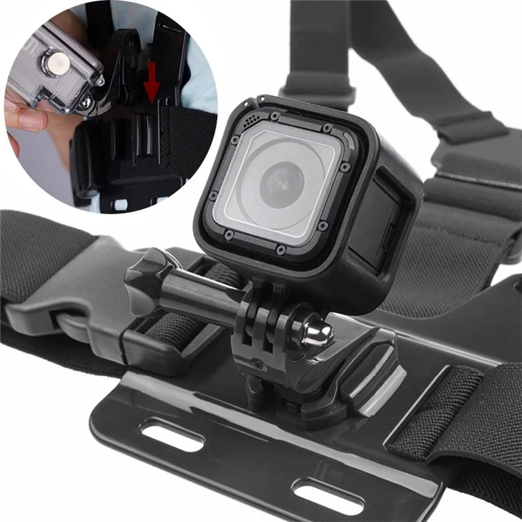 X-3-3 Action Camera Chest Strap Mount Belt Chest Mount Harness with Phone Holder Clip