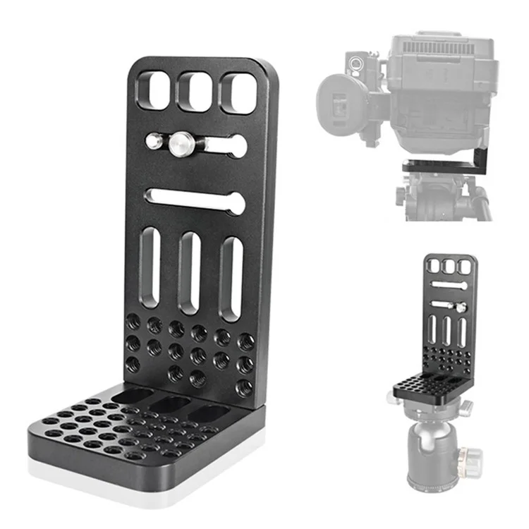 Support de caméra SLR universel L130A 1/4 pouce Plaque de montage en alliage d'aluminium verticale pour prise de vue
