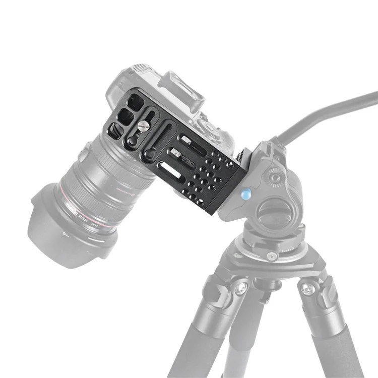Support de caméra SLR universel L130A 1/4 pouce Plaque de montage en alliage d'aluminium verticale pour prise de vue