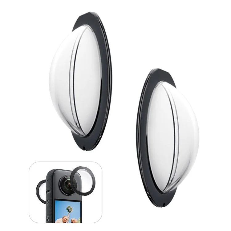 BRDRC 2pcs Guardia de Lente Pegajosa Para Insta360 One X3, Protector de Lentes de Cámara de PC Adhesiva Anti-scratch