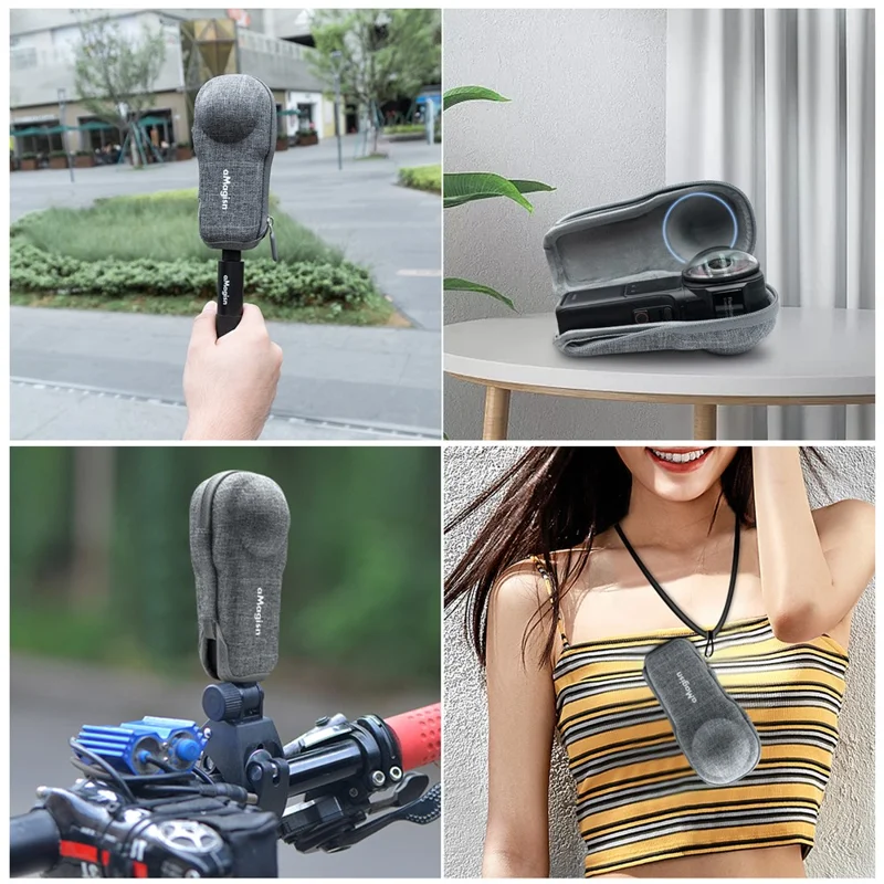 AMAGISN For Insta360 ONE RS 1-inch Panoramic Camera EVA+Cloth Drop-proof Case Portable Camera Protective Bag