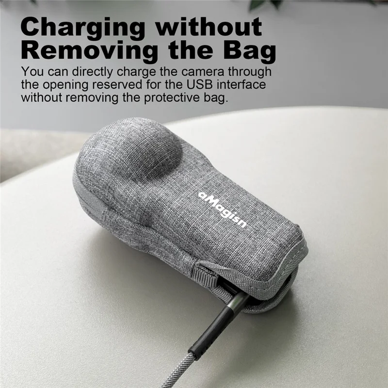 AMAGISN For Insta360 ONE RS 1-inch Panoramic Camera EVA+Cloth Drop-proof Case Portable Camera Protective Bag