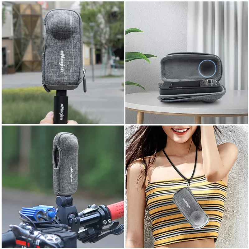 AMAGISN For Insta360 X3 / X2 Shockproof Camera Bag Portable EVA+Cloth Camera Protective Bag