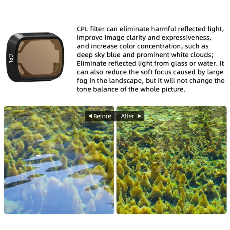 BRDRC Für DJI Mini 3 Pro UV / CPL / ND-Filter aus Kunststoff + optischem Glas Drohnenkamera-Objektivfilter - ND8-PL