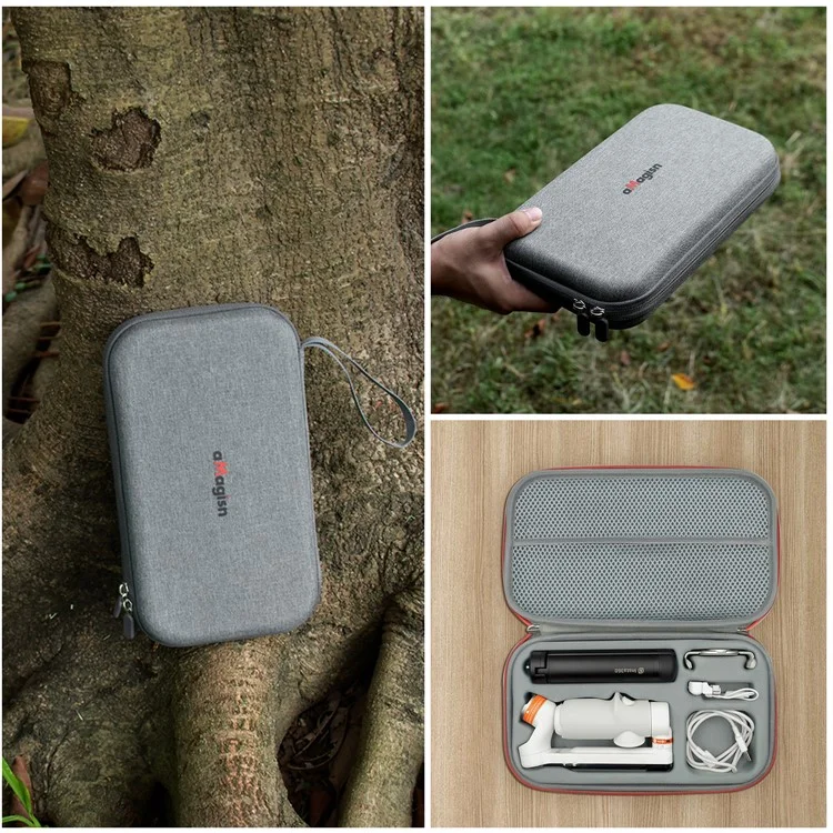 AMAGISN Carrying Case for Insta360 Flow Anti-scratch EVA+Fleece Zipper Bag with Wrist Strap