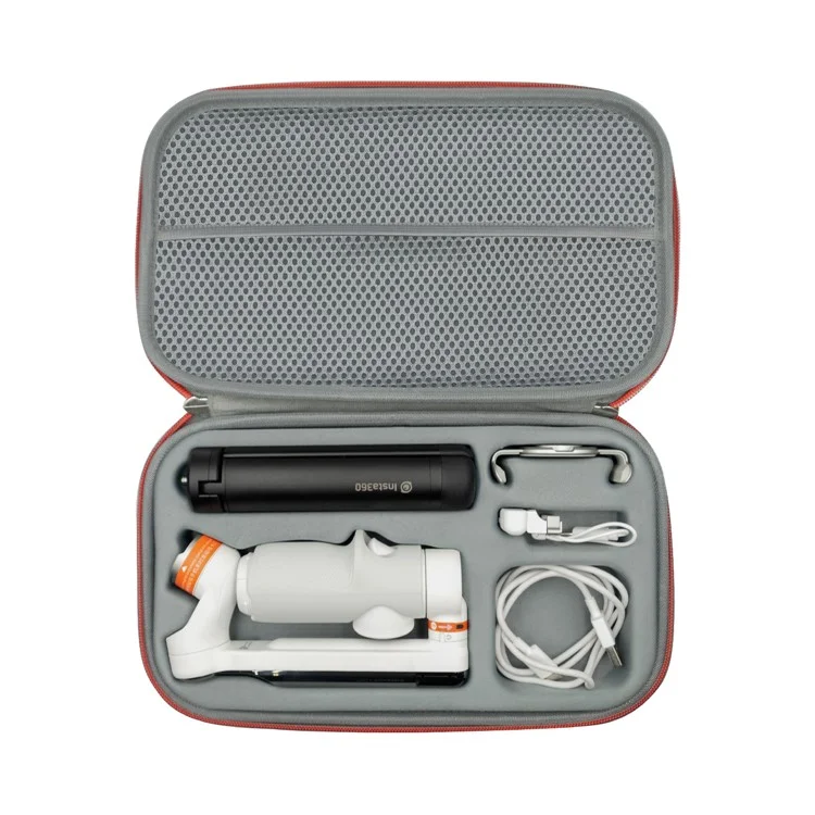 AMAGISN Carrying Case for Insta360 Flow Anti-scratch EVA+Fleece Zipper Bag with Wrist Strap