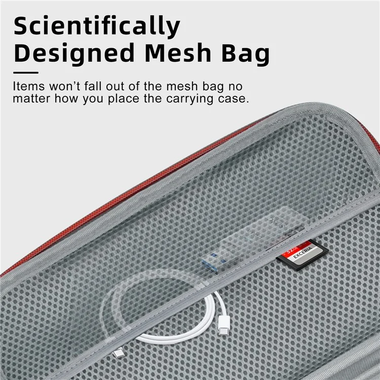 AMAGISN Carrying Case for Insta360 Flow Anti-scratch EVA+Fleece Zipper Bag with Wrist Strap